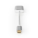 Nedis CCTB64680AL02 Usb-adapter Usb 3.2 Gen 1 Usb Type-c&trade; Male Hdmi&trade; Connector 0.20 M Rond Verguld Gebreid / Nylon Zilver Cover Window Box