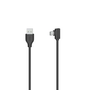 Hama USB-C-kabel USB-C-stekker - USB-A-stekker 90° USB 2.0 480 Mbit/s 0,75m