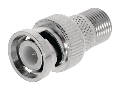 Valueline VLSP41965M Antenne Adapter Bnc Male - F-connector Female Zilver