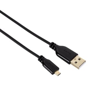 Hama USB-2.0-aansluitkabel A-connector ,- Mini-B-connector (B8 Pin) 0,75 M Zwart