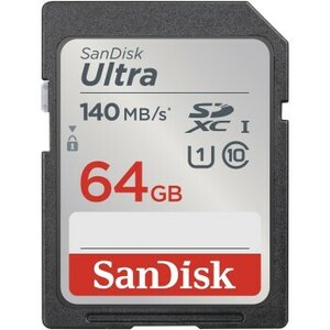 Sandisk SDXC Ultra 64GB 140mb/s C10 UHS-I