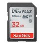 Sandisk SDHC Elite Ultra Plus 32.0GB 80MB/s CL10 Incl Rescue Pro
