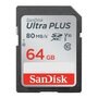 Sandisk SDXC Elite Ultra Plus 64.0GB 80MB/s CL10 Incl Rescue Pro