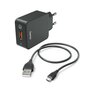 Hama Snellader Met Oplaadkabel Micro-USB Qualcomm® 19,5 W 1,5 M Zwart