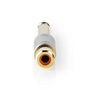 Nedis CAGC23935ME Audio-adapter 6,35 Mm Male Naar Rca Female Metaal Zilver