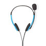 Nedis CHST100BU Pc-headset On-ear 2x 3,5 Mm Connectoren 2,0 M Blauw
