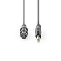 Nedis COTH15120GY50 Ongebalanceerde Xlr-audiokabel Xlr 3-pins Female - 6,35 Mm Male 5,0 M Grijs