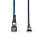 Nedis GCTB39650AL10 Data- En Oplaadkabel Usb-c™ Male Naar Apple Lightning 8-pins Male 180°-aansluiting Voor Gaming 1,0 M Rond Gevlochten Zwart-blauw