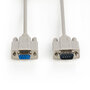 Valueline VLCP52010I05 Seriële Kabel Sub-d 9-pins Male - Sub-d 9-pins Female 0.50 M Ivoor