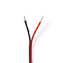 Nedis CABR0750BK1000 Speaker-kabel 2x 0,75 Mm2 100 M Op Rol Zwart/rood