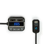 Nedis CATR123BK Fm-zender Voor In De Auto Bluetooth® Pro-microfoon Ruisonderdrukking Microsd-kaartopening Handsfree Bellen Spraakbediening 2x Usb