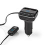 Nedis CATR123BK Fm-zender Voor In De Auto Bluetooth® Pro-microfoon Ruisonderdrukking Microsd-kaartopening Handsfree Bellen Spraakbediening 2x Usb