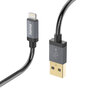 Hama Oplaadkabel Metal USB-A - Lightning 1,5 M Metalen Mantel Antraciet