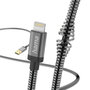 Hama Oplaadkabel Metal USB-A - Lightning 1,5 M Metalen Mantel Antraciet