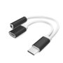 Scanpart Adapter USB-C(m)>USB-C(f) en Jack Zwart/Wit