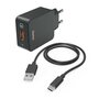 Hama Snellader Met Oplaadkabel USB-C Qualcomm® 19,5 W 1,5 M Zwart