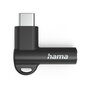 Hama Aux-Adapter USB C–3.5 mm Jack Aansluiting 90° Hoekstekker Zwart