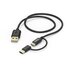 Hama 2in1-micro-USB-kabel Met USB-Type-C-adapter 1 M Zwart_