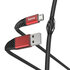 Hama Oplaadkabel Extreme USB-A - Micro-USB 1,5 M Nylon Zwart/rood_