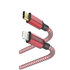 Hama Oplaadkabel Reflective USB-C - Lightning 1,5 M Nylon Rood_