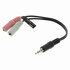 Nedis CAGP22150BK02 Audiokabel Headset 3,5 Mm Male - 2x 3,5 Mm Female 0,2 M Zwart_