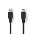 Nedis CCGT60300BK10 Kabel Usb 2.0 A Male - Mini 5-pins Male 1,0 M Zwart_