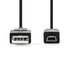 Nedis CCGT60300BK10 Kabel Usb 2.0 A Male - Mini 5-pins Male 1,0 M Zwart_