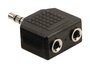 Valueline VLAB22945B Audio-splitter 3,5 mm Male - 2x Female Zwart_
