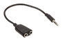 Valueline VLAP22100B02 Jack Stereo Audio Verdeelkabel 3,5 mm Mannelijk - 2x 3,5 mm Vrouwelijk 0,20 M Zwart_