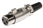 Valueline XLR-3FCL Connector Xlr 3-pin Female Metaal Zilver_
