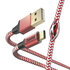 Hama Oplaadkabel Reflective USB-A - USB-C 1,5 M Nylon Rood_