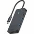 Rapoo USB-C 4in1 Multiport Adapter Zwart_