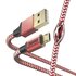 Hama Oplaadkabel Reflective USB-A - Micro-USB 1,5 M Nylon Rood_