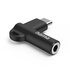 Hama Aux-Adapter USB C–3.5 mm Jack Aansluiting 90° Hoekstekker Zwart_