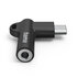 Hama Aux-Adapter USB C–3.5 mm Jack Aansluiting 90° Hoekstekker Zwart_