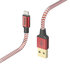 Hama Oplaadkabel Reflective USB- A - Lightning 1,5 M Nylon Rood_